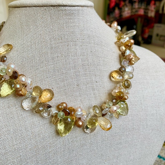 Handmade Semi-Precious Statement Necklace - Picture 2 of 6